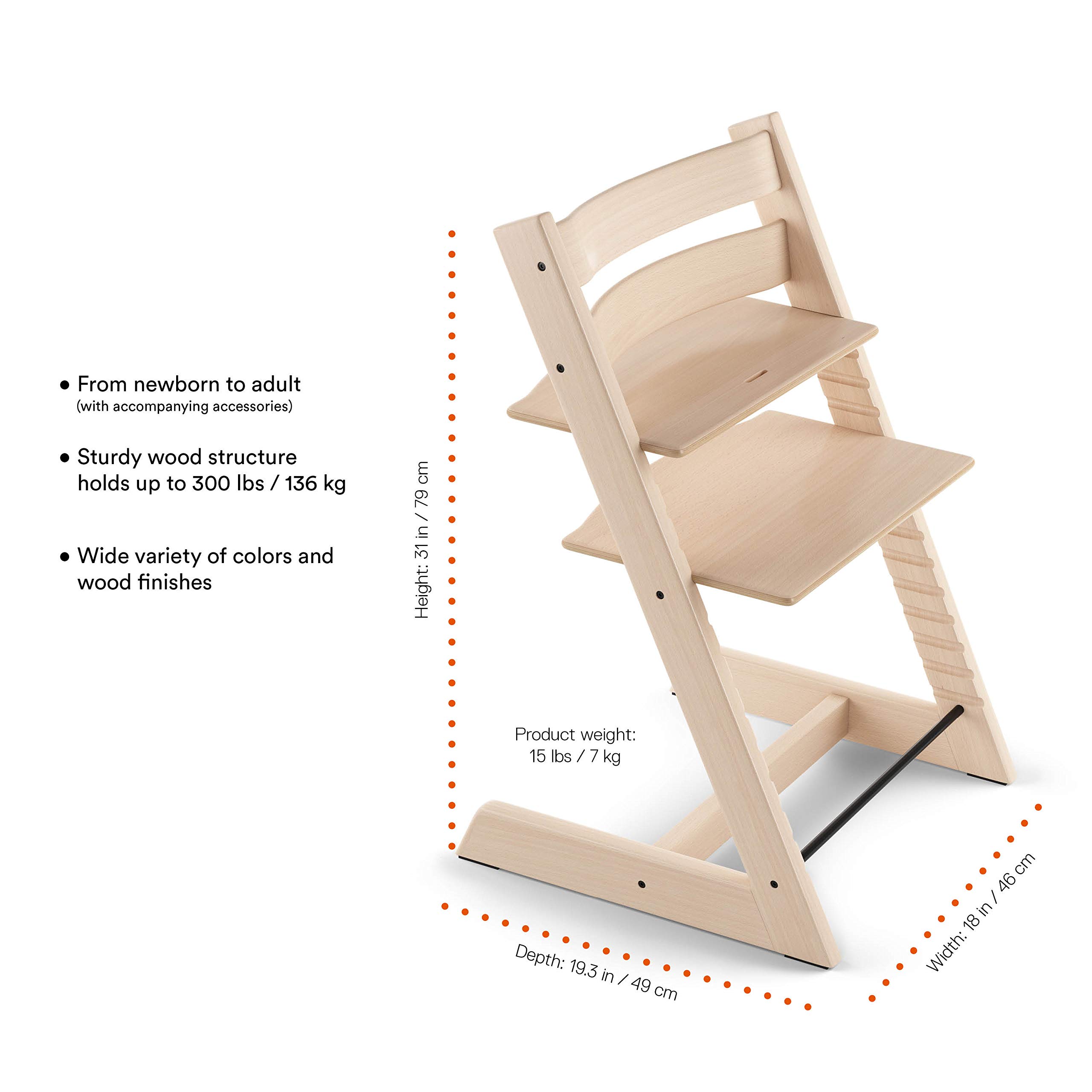 Amazon.com : Stokke Tripp Trapp Highchair with Babyset & Harness